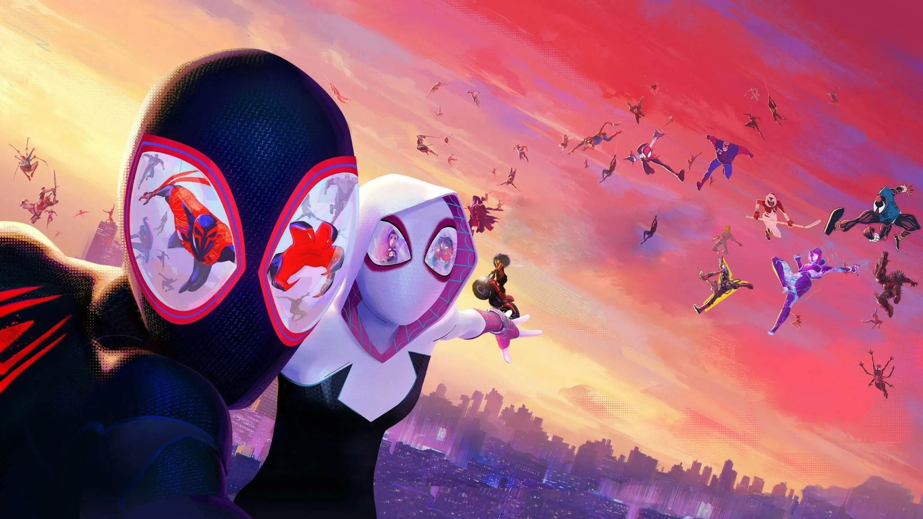 Miles and Gwen masked